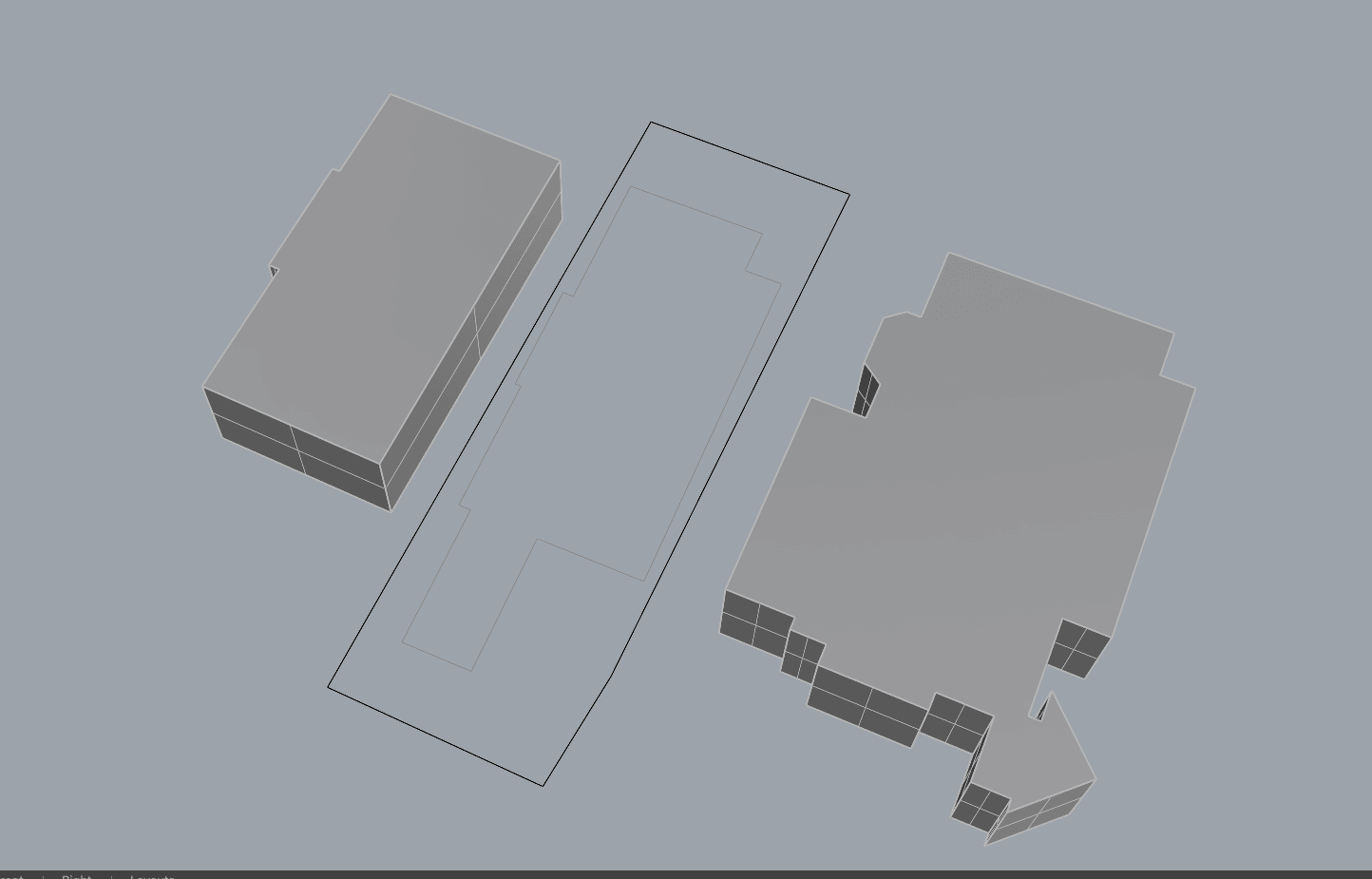 3D visualization of zoning analysis in Rhino